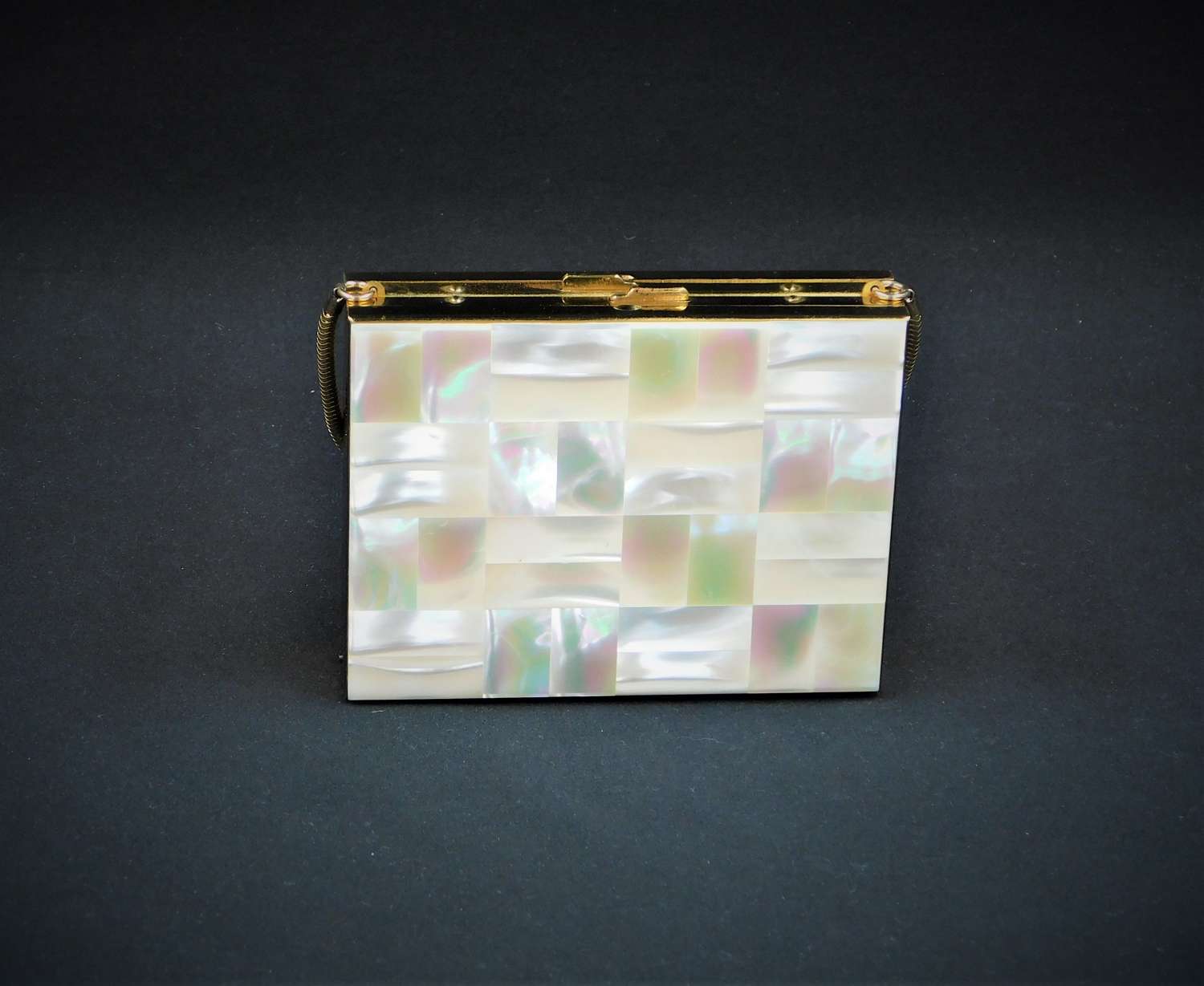 Vintage Mother of Pearl Compact Carryall