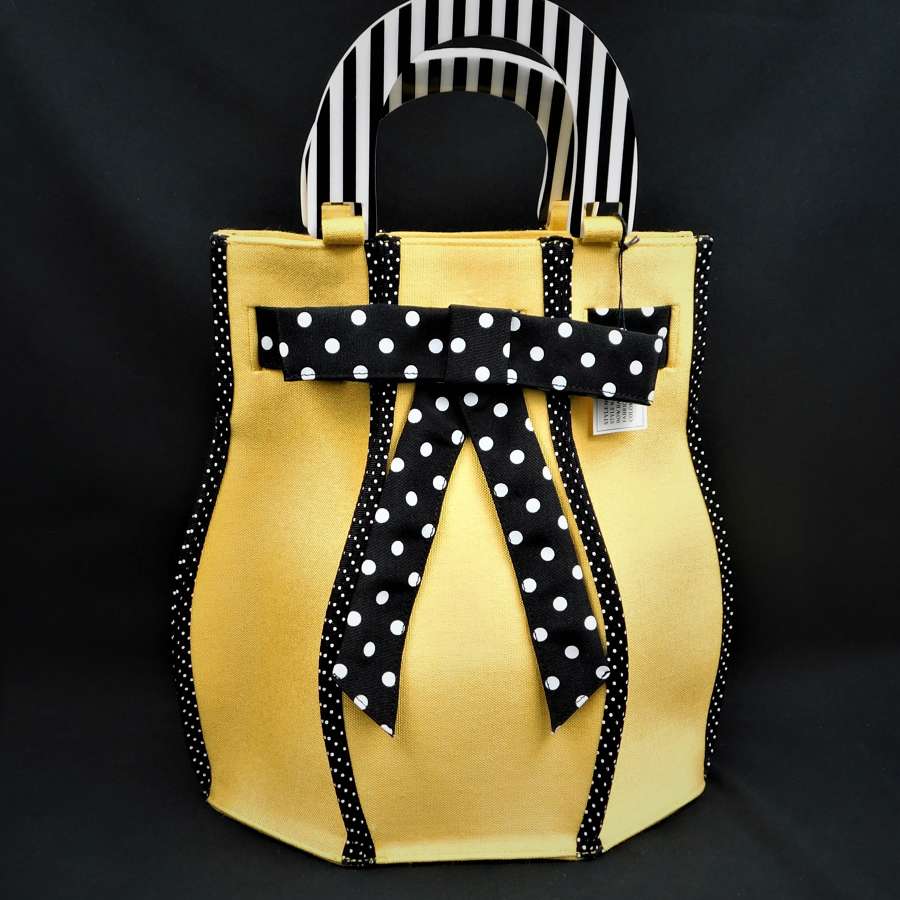 Lulu Guinness Yellow Hexagon Bow Bag
