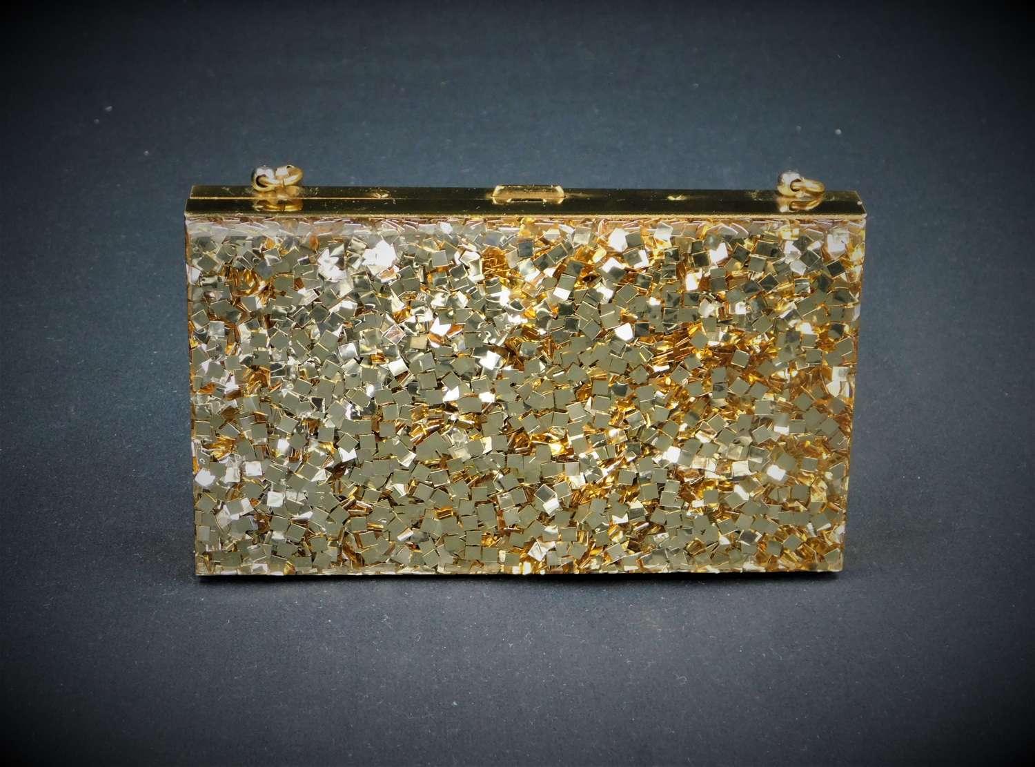 Glitter Lucite Compact Carryall