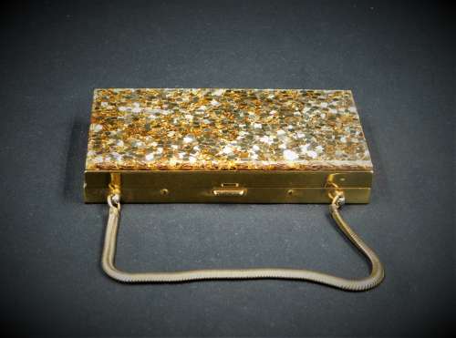 Glitter Lucite Compact Carryall