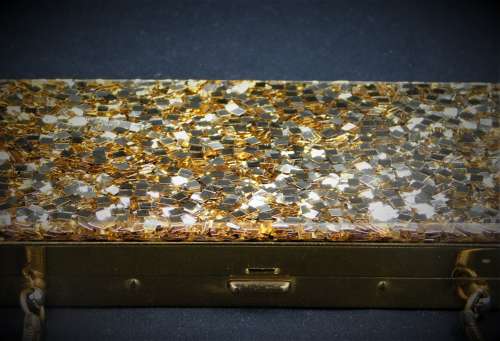 Glitter Lucite Compact Carryall