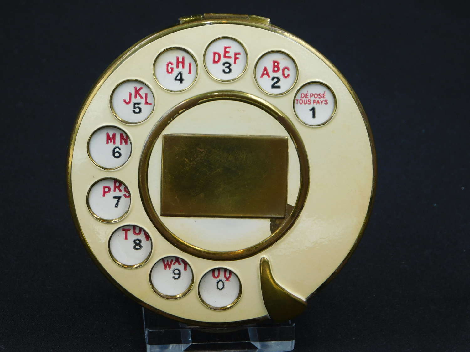 Rare 1935 Salvador Dali for Schiaparelli Telephone Dial Compact