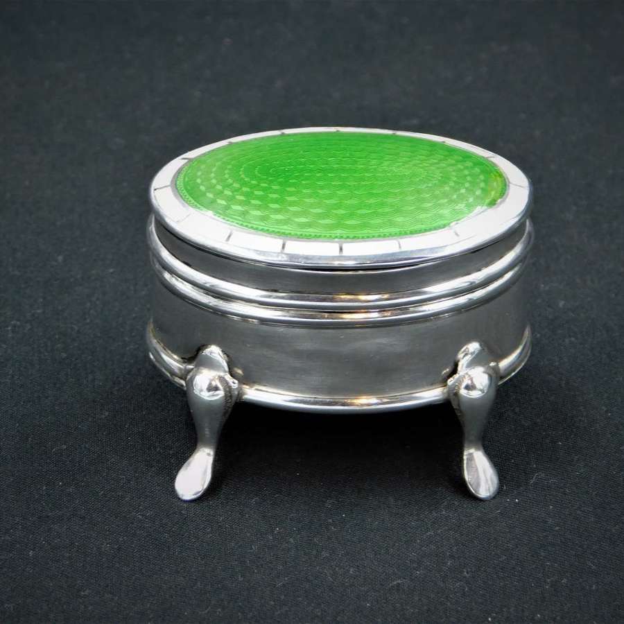Silver and Enamel Ring Box