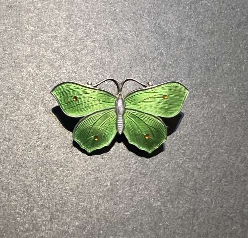 John Atkins & Son Silver and Enamel Brooch