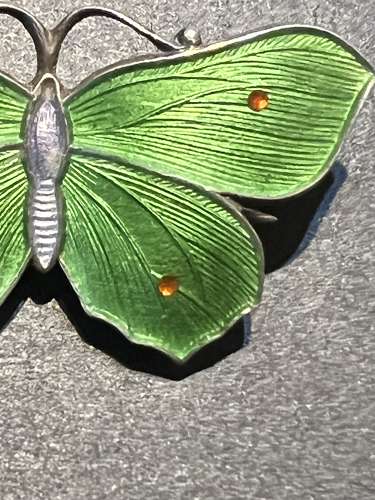 John Atkins & Son Silver and Enamel Brooch