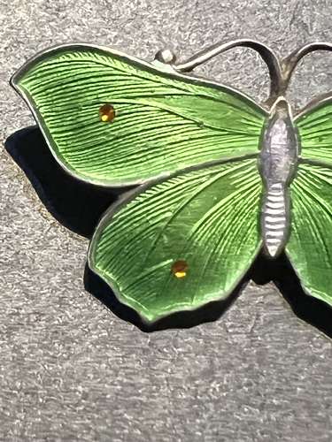 John Atkins & Son Silver and Enamel Brooch