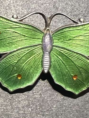 John Atkins & Son Silver and Enamel Brooch