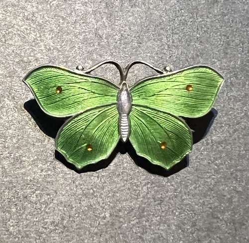 John Atkins & Son Silver and Enamel Brooch