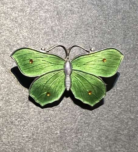 John Atkins & Son Silver and Enamel Brooch