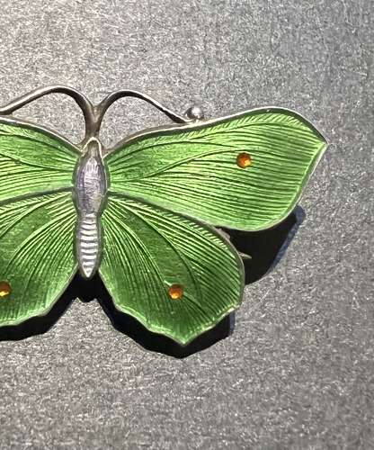 John Atkins & Son Silver and Enamel Brooch