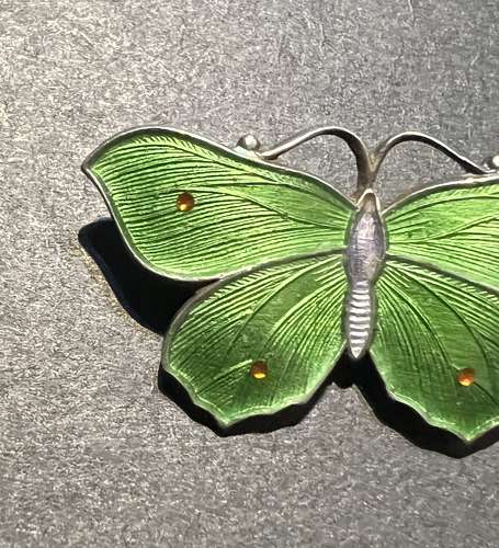John Atkins & Son Silver and Enamel Brooch